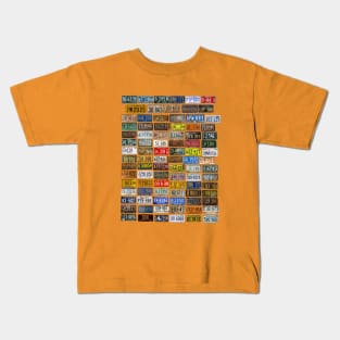 Licence Plate - Vintage art Kids T-Shirt